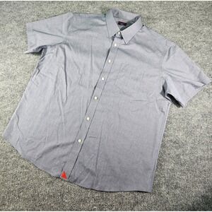 UNTUCKit Petrus Wrinkle-Free Shirt Mens XL Button Down S/S Regular Fit Blu 35454